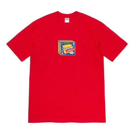 Supreme FW19 Week 7 Cheese Tee Printing Short Sleeve Unisex Red SUP-FW19-761