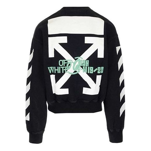 Men's Off-White Pullover Loose Printing Black OMBA035E19E300151088