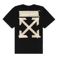 Off-White Bronzing arrow printing Unisex Black OMAA038G20JER0021048