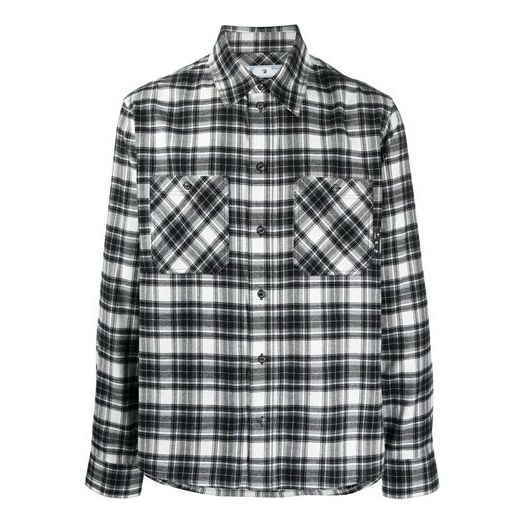 Off-White SS21 Plaid Long Sleeves Shirt Black OMGA133R21FAB0021000