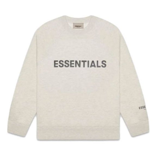 Fear of God Essentials SS20 3D Silicon Applique Crewneck Oatmeal FOG-SS20-287