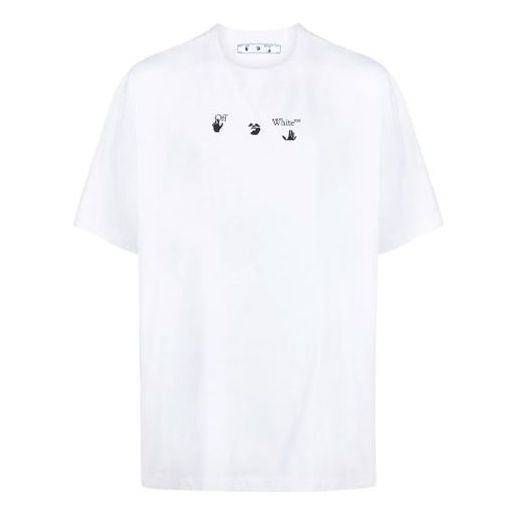 Off-White SS21 Alphabet Printing Short Sleeve Loose Fit White OMAA038S21JER0010145