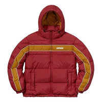 Supreme Stripe Panel Down Jacket 'Burgundy' SUP-FW18-923