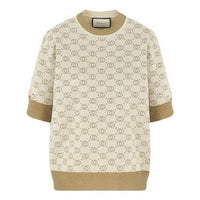 (WMNS) Gucci G Jacquard Wool Mid-Sleeve Sweater For Yellow 605920-XKAHT-8007