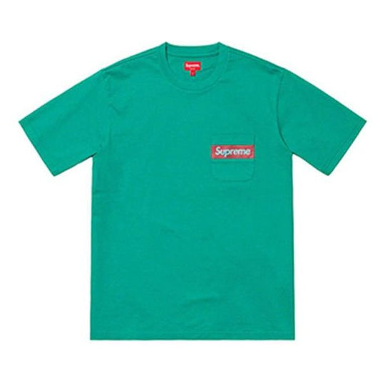 Supreme SS19 Mesh Stripe Pocket Green Tee SUP-SS19-636