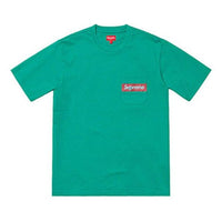 Supreme SS19 Mesh Stripe Pocket Green Tee SUP-SS19-636