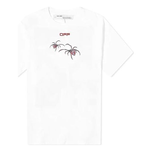 Off-White Mens Spider Arachno Arrow Print Sketch Logo Loose Short Sleeve OMAA038S201850010124