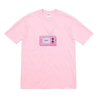 Supreme SS18 TV Tee Light Pink Printing Short Sleeve Unisex SUP-SS18-0089