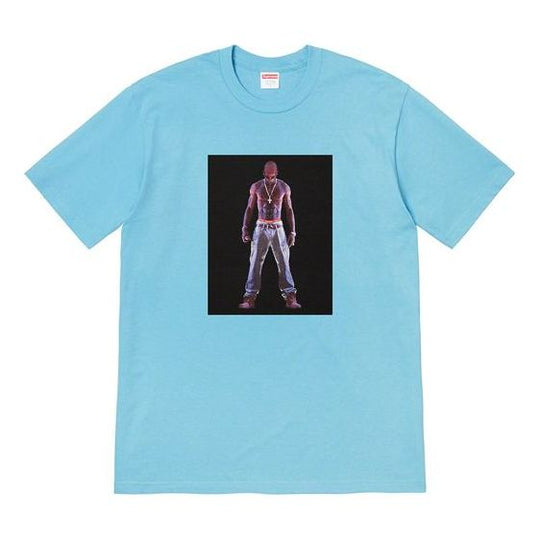 Supreme SS20 Week 1 Tupac Hologram Tee Virtual Characters Short Sleeve Unisex Blue SUP-SS20-268