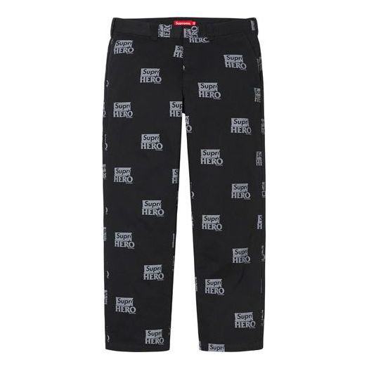 Supreme SS22 Week 17 x Antihero Crossover Work Pant Alphabet Printing Full Print Casual Long Pants Unisex SUP-SS22-910