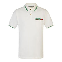 Gucci Embellished Webbing And Interlocking GG Short Sleeves Polo Shirt 'White' 628339-XJCQR-9061