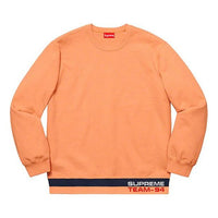 Supreme SS19 Rib Stripe Crewneck Round Neck Pullover Unisex Orange SUP-SS19-10091