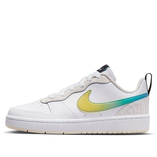 (GS) Nike Court Borough Low 2 'White Yellow Gradient' FJ7692-191