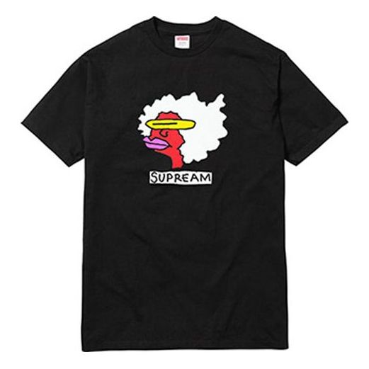 Supreme FW17 Gonz Tee Black Sausage Mouth Cartoon Short Sleeve Unisex SUP-FW17-039