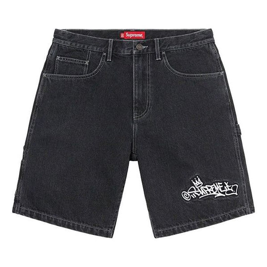 Supreme SS21 Week 13 Handstyle Denim Painter Short SUP-SS21-728-BLK