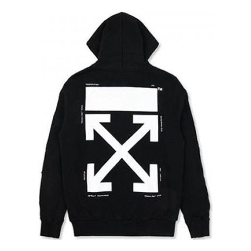 Men's Off-White Back Arrow Zipper Black OMBB030G20FLE0011000