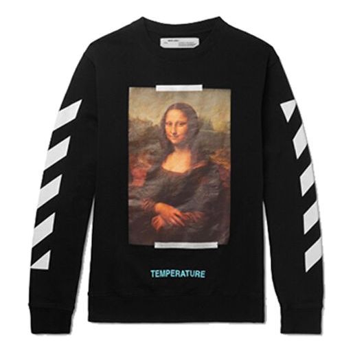 Off-White Monalisa Diagonals Print Sweatshirt Men's Black OMBA003S180030121001