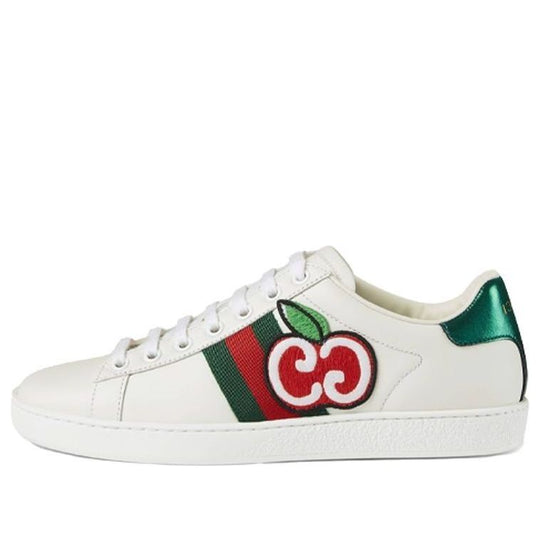 (WMNS) Gucci Ace Low 'GG Apple Patch - White' 611377-DOPE0-9064