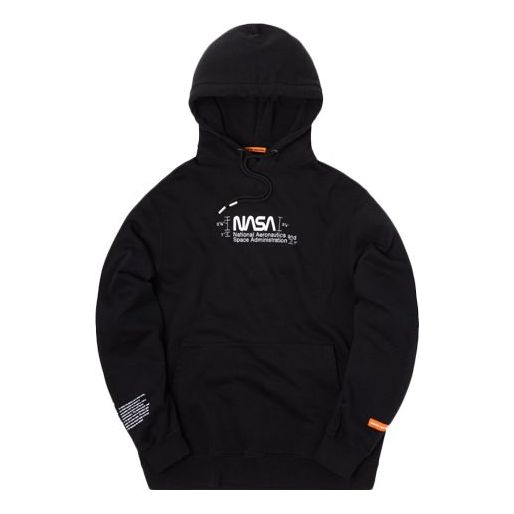 HERON PRESTON x NASA Raglan Facts Crossover hooded Long Sleeves Unisex Black HMBB004F198080181001