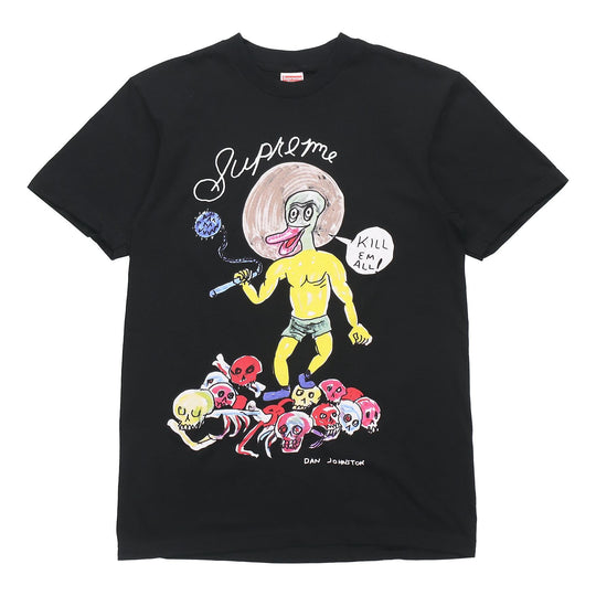 Supreme SS20 Week 12 x Daniel Johnston Kill Em All Tee 'Black  Light Green' SUP-SS20-634