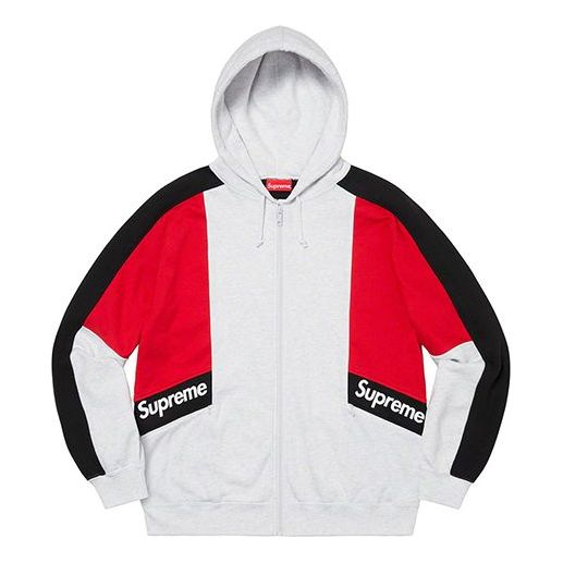 Supreme SS20 Week 3 Color Blocked Zip Up Hooded Sweatshirt SUP-SS20-367