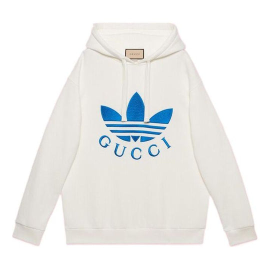 Gucci x adidas Hoodie 'White Blue' 702607-XJEDA-9088