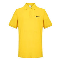 Men's Burberry SS21 Pure Cotton lapel Short Sleeve Polo Shirt Yellow 80257531