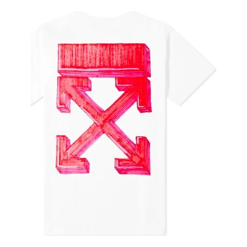 Off-White FW20 Marker Arrow Red Arrow Printed Men White OMAA027E20JER0050125