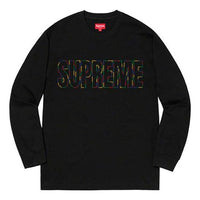 Supreme SS19 International LS Tee Black Logo Tee SUP-SS19-822