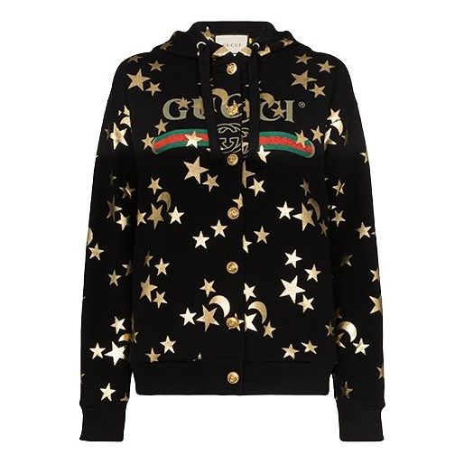 (WMNS) Gucci Star Printing Black 581186-XJBK5-1082