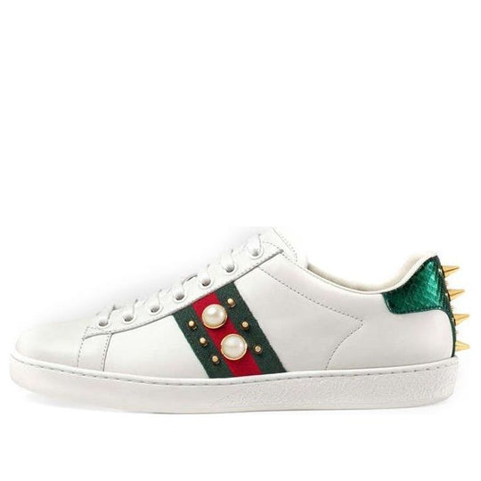 (WMNS) Gucci Ace Studded 'White' 431887-A38G0-9064