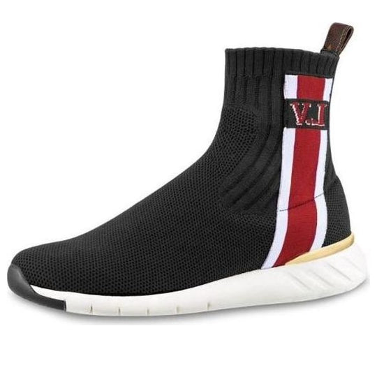 (WMNS) LOUIS VUITTON LV Aftergame High-Top Sports Shoes Black/Red 1A4GKN