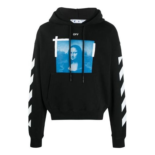 Off-White Blue Monalisa Over Hood 'Black' OMBB037R21FLE0011001