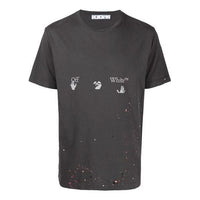 Off-White Vintage Paint Splatter Short-Sleeve Tee 'Magnet White' OMAA027S21JER0020601