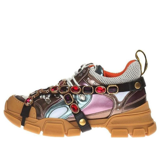 (WMNS) Gucci Flashtrek Crystals 'Multi-Color Metallic' 537133-DOR60-8266