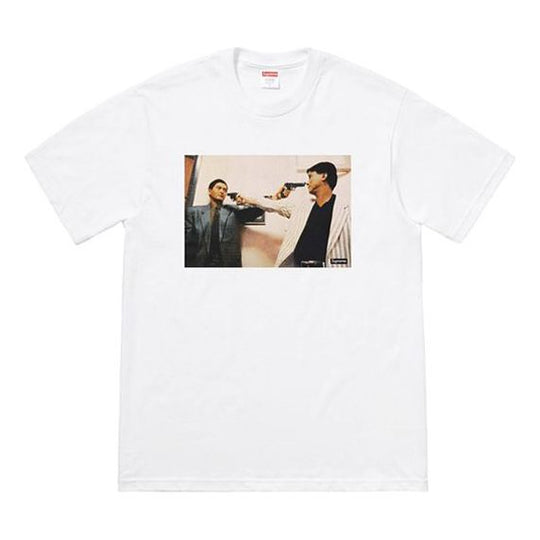 Supreme FW18 The Killer Trust Tee Bloody Twins Chow Yun Fat Printing Short Sleeve Unisex White SUP-FW18-666