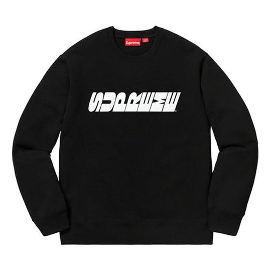 Supreme FW19 Week 3 Breed Crewneck Chest logo Round Neck Unisex Black SUP-FW19-368