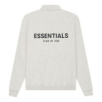 Fear of God Essentials SS21 Mockneck Half Zip Light Heather Oatmeal FOG-SS21-595