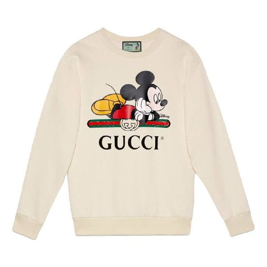 (WMNS) Gucci x Disney Co-Branded Oversized Mickey Mouse Pattern Sweater For Beige 469250-XJB8C-9230