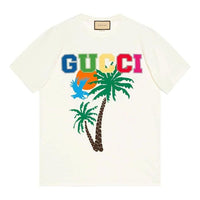 Gucci Cotton jersey T-shirt with palm tree print 'White' 548334-XJEOW-9095