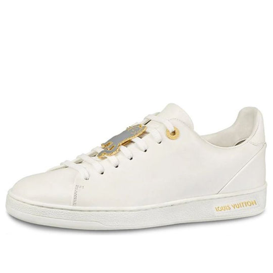 (WMNS) LOUIS VUITTON Frontrow Cowhide Cat Illustration Sneakers White 1A52EM