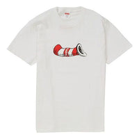 Supreme FW18 Cat in the Hat Tee White Short Sleeve Unisex SUP-FW18-1131