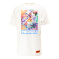 HERON PRESTON SS20 Painting Logo Printing Short Sleeve Unisex White HMAA013S209140210188