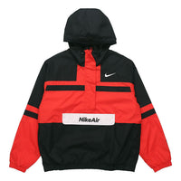 Nike Air Windproof Anti Tear Half Cardigan Jacket 'Red Black' CJ4835-657