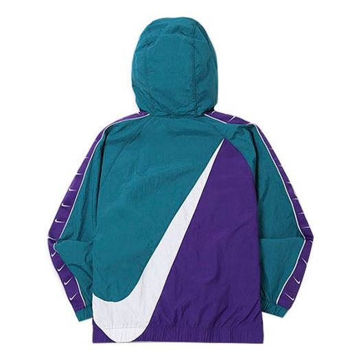 Nike AS Men's Nike Sportswear SWOOSH JKT Jacket WVN 'Geode Teal/White/Court Purple/White' CD0420-381