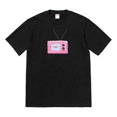 Supreme SS18 TV Tee Black Casual Short Sleeve Unisex SUP-SS18-0085