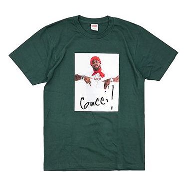 Supreme FW16 Gucci Mane Tee Green Printing Short Sleeve Unisex SUP-FW16-0222