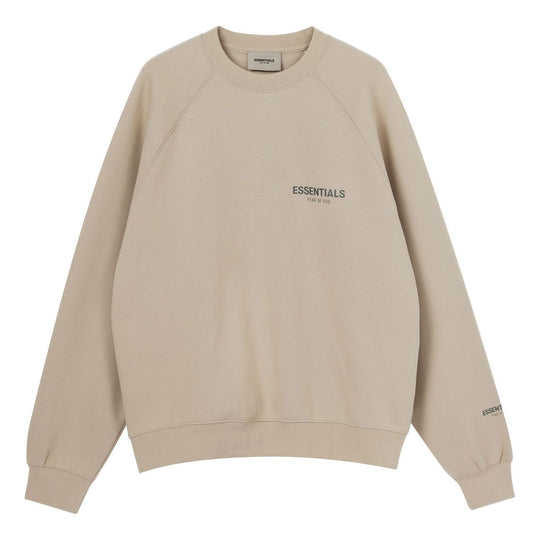 Fear of God Essentials FW21 Pullover Crewneck Tan FOG-FW21-224