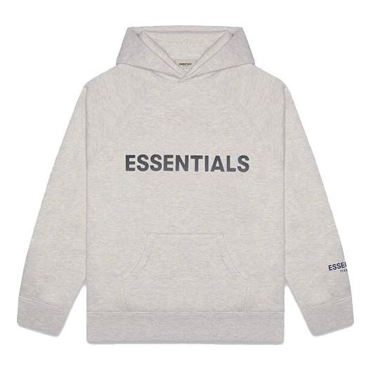 Fear of God Essentials FW20 3D Silicon Applique Pullover Hoodie 'Heather Oatmeal' FOG-FW20-341