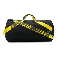 Off-White Industrial strap nylon duffle bag 'Black Yellow' OMNA108E20FAB0011000